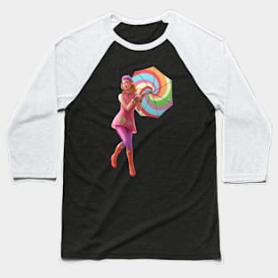 Umbrella Girl Baseball T-Shirt